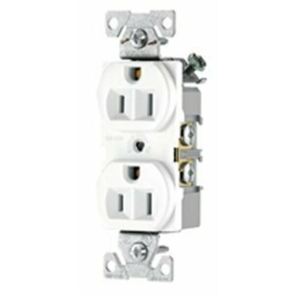 Br15w Comm.Duplex Recept.-White, Eaton Wiring Devices, Mfr#: SP-DCC16SL